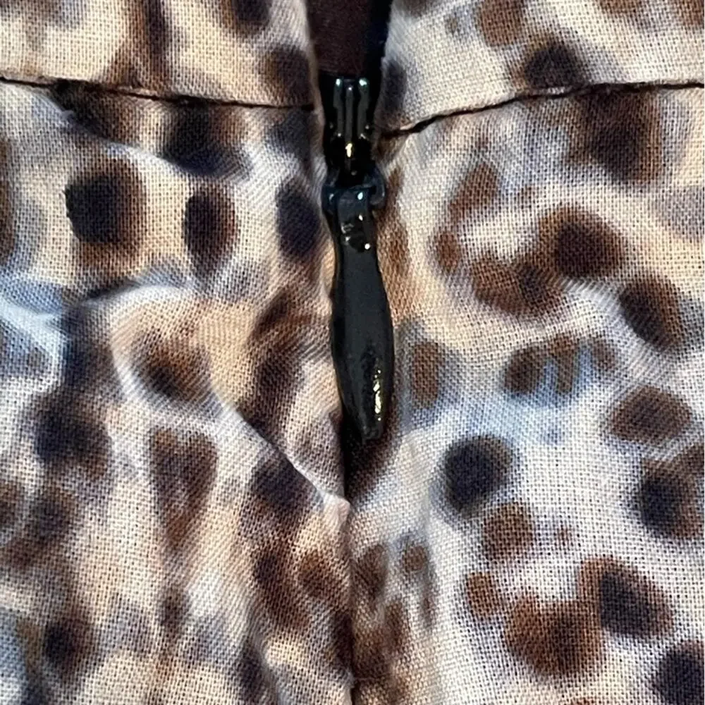 Liz Claiborne Mixed Pattern 100% Cotton MIDI A-Line Skirt size 8 - Picture 3 of 9